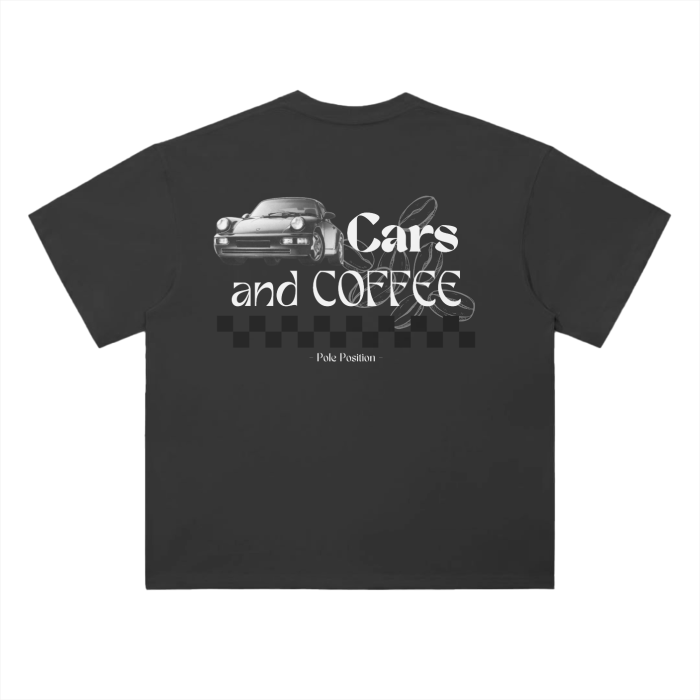 Cars and Coffee T-Shirt Heavyweight Black